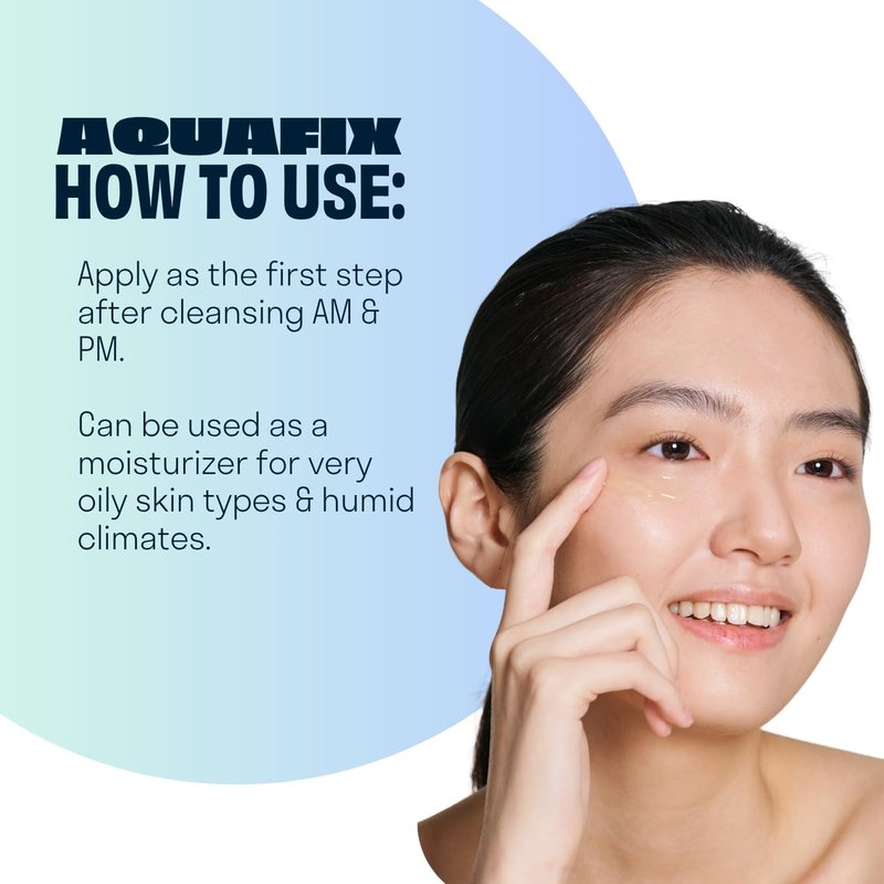 Chemist Confessions Aquafix Hydrating Water Gel - Moisturizing, Oil-Free Facial Water Gel - Face Moisturizer for Intense Hydration & Skin Barrier Repair - 1.75 Fl oz