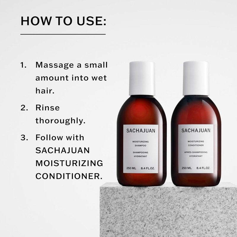 SACHAJUAN Moisturizing Shampoo - Restore Damaged, Dry Hair with Argan Oil | 8.4 Fl Oz