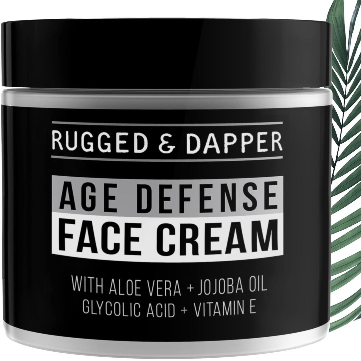 RUGGED & DAPPER - Mens Face Cream with Hyaluronic Acid - Ultra-Hydrating Mens Anti Aging Face Cream- 24 Hour Protection - 4 Month Supply