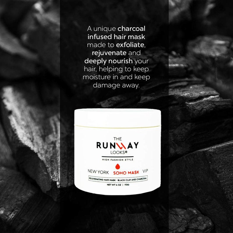 Soho Rejuvenating Hair Mask - Black Clay Charcoal for Nourished, Stronger Hair | 4oz