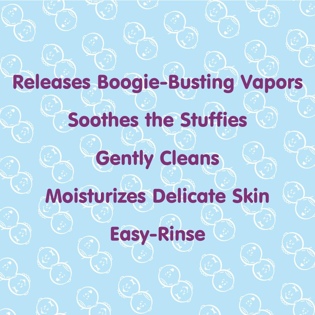 Boogie Bubbling Vapor Bath for Kids - 18 fl oz - Gentle & Calming Bubble Bath for Kids - Made with Natural Essential Oils - Mint Eucalyptus Scent - Baby Bathtime Essentials
