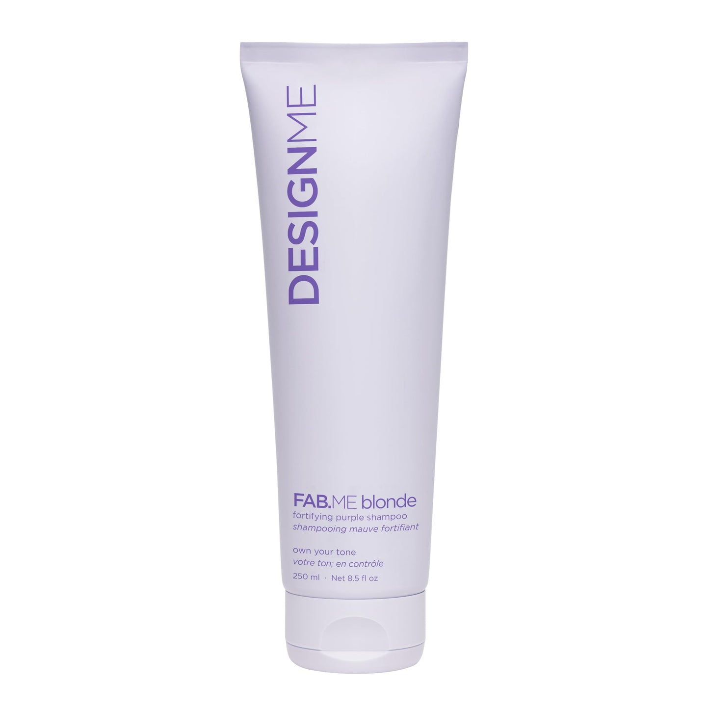 Design.Me FAB.ME Blonde Fortifying Purple Shampoo | Toning Purple Shampoo for Blonde Hair - Neutralizes Brass and Yellow Tones | Enriched with Hyaluronic Acid | Color Depositing Formula