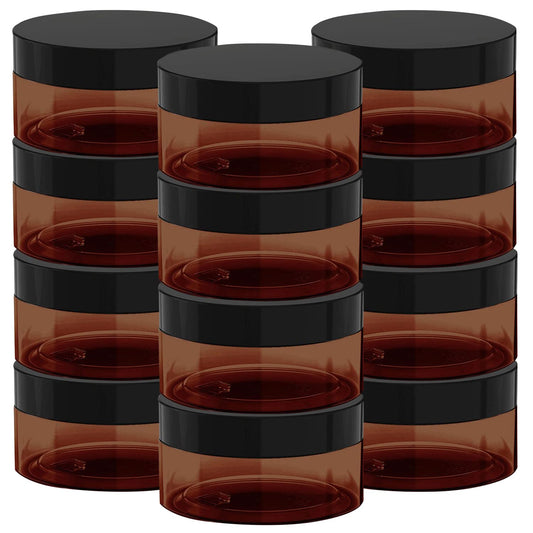8 oz Plastic Cosmetic Jars for Lotion, ointment, Beauty Products 12 Pcs