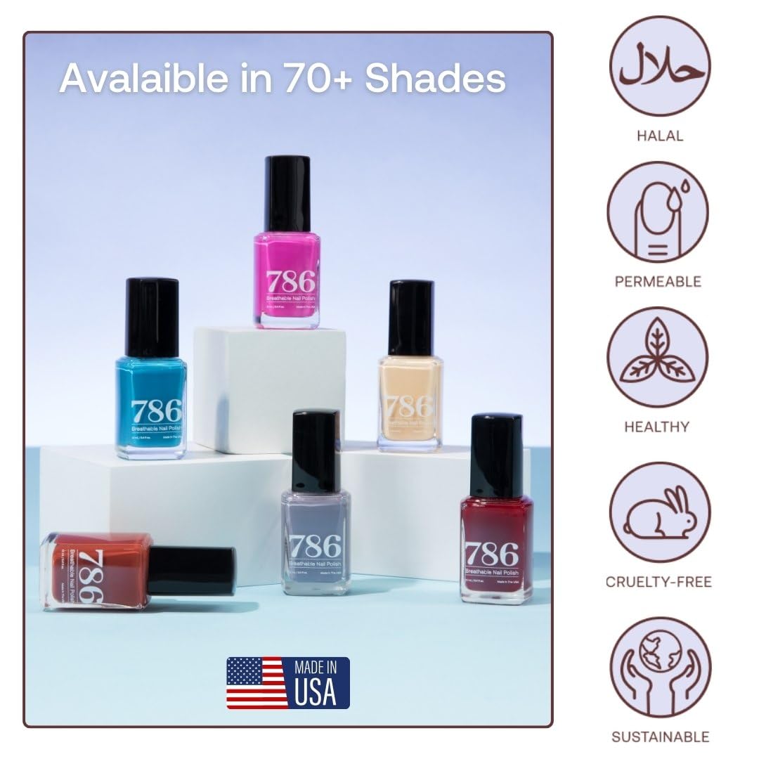 786 Cosmetics – 4 Piece Set: Breathable Nail Polish - Vegan, Cruelty-Free, Healthy, Halal, Fast-Drying (Kids Set)