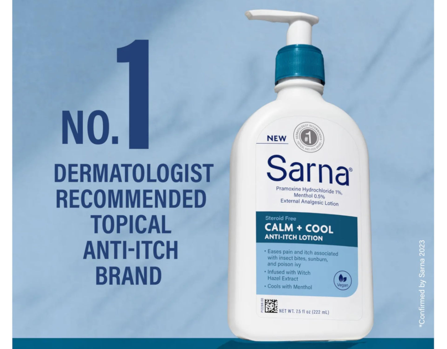 Sarna Calm + Cool Anti-Itch Lotion 7.5 Fl. Oz. (Pack of 2)