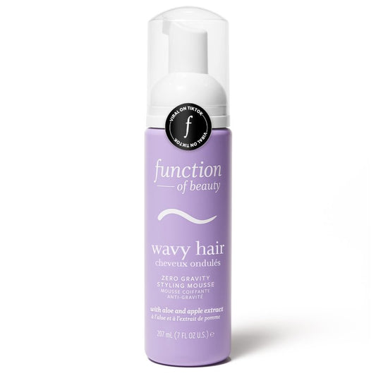 Function of Beauty Zero Gravity Styling Mousse - Adds Volume, Defines Natural Waves While Providing a Flexible Hold Without Feeling Stiff or Crunchy