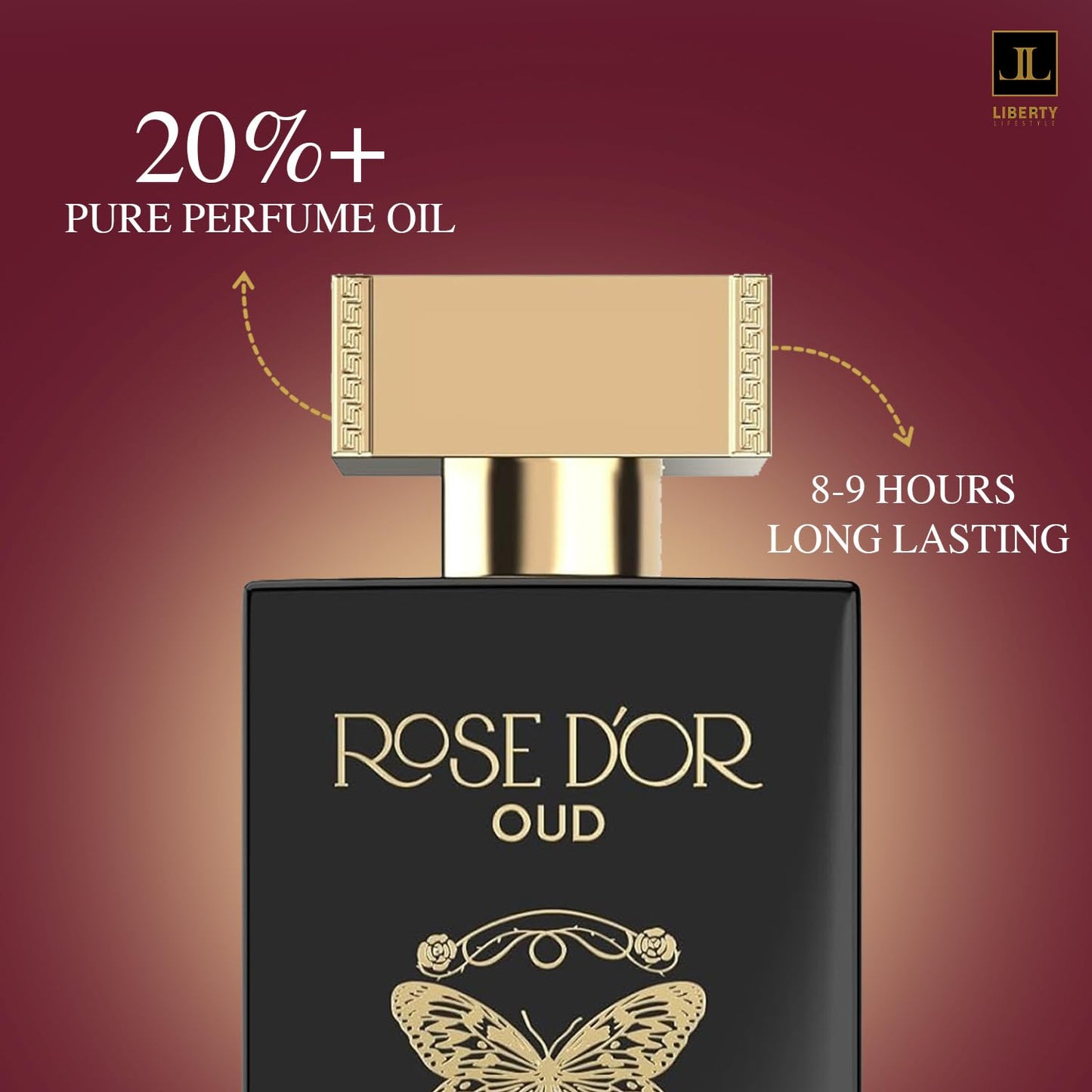 Liberty Rose Oud Perfume for Women 100ml | Eau De Parfum (EDP) | Long Lasting Floral Oud Fragrance | Rose, Sandalwood & Musk Notes | Luxury Perfume Gift for Her
