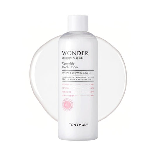 TONYMOLY Wonder Ceramide Mochi Milky Toner - Hydrating Toner for Dry & Sensitive Skin | 16.9 fl oz / 500ml