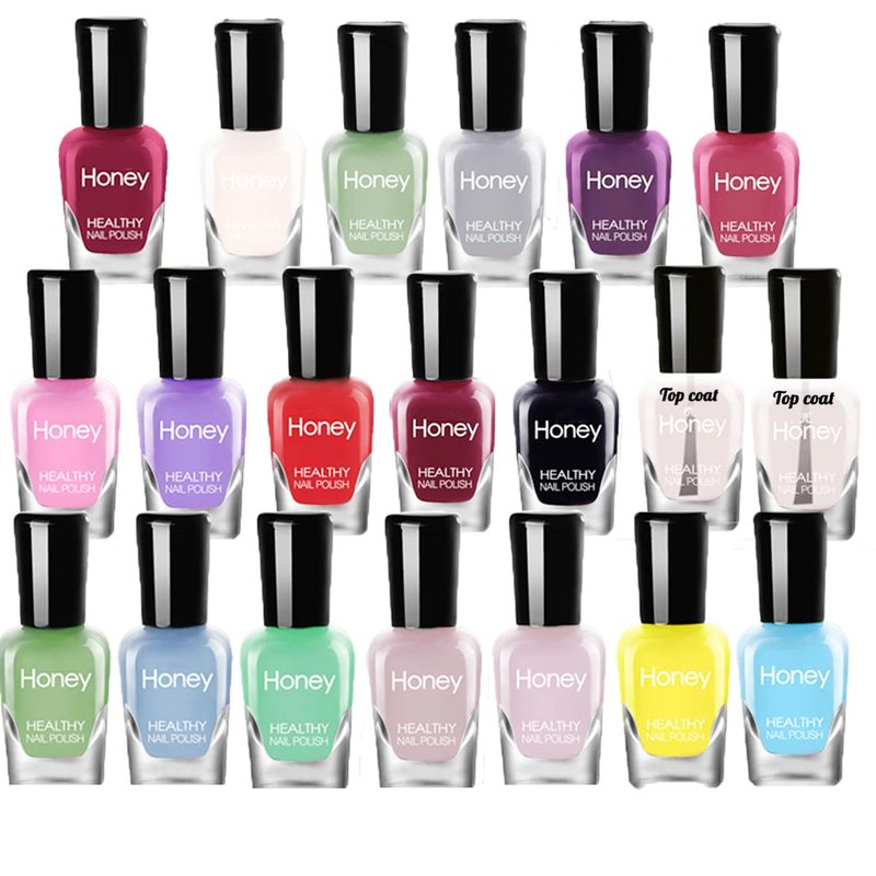 Tophany Non Toxic Nail Polish Set, Easy Peel Off and Fast Dry NailPolish Set for Pack, Eco Friendly and Organic Water Based Nail Polish for Women,Teens(20 Bottles)