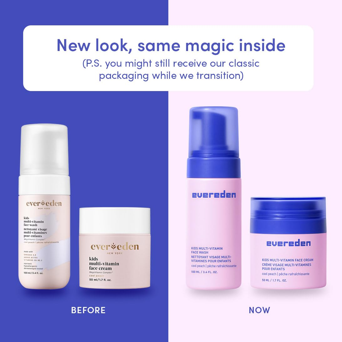 Evereden Happy Kids Skin & Lips Routine - Multi-Vitamin Face Wash & Face Cream Peach & Tinted Lip Oil Sakura Pink Set - Clean & Vegan Skin Care for Kids 3+ - Moisturizing, Nourishing, & Protective