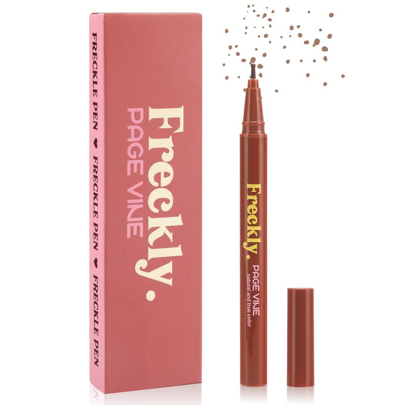 LYBHDAFA Freckle Pen, Soft Dot Faux Freckle Stamp for Natural Lifelike Sun-kissed Makeup, Waterproof & Long Lasting Quick Dry Magic Fake Freckles Stain Marker (01 Light)