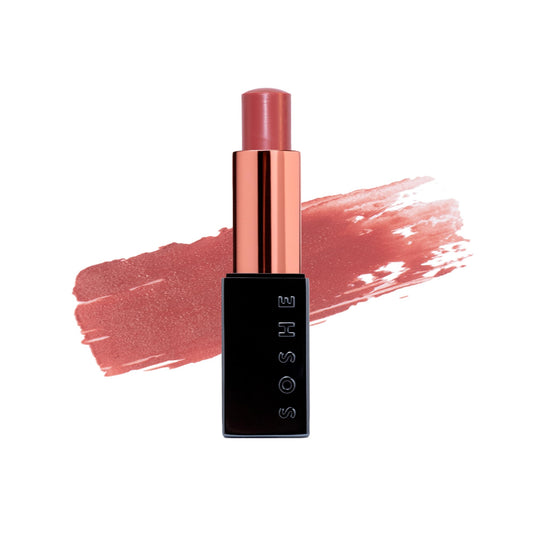 SOSHE Beauty - Peptide Glow Hydrating Lip Treatment | Intense Moisture | Peptides, Vitamin E, Hyaluronic Acid | Cruelty-Free, Certified Plastic Negative (Brûlée - Rose Mauve)