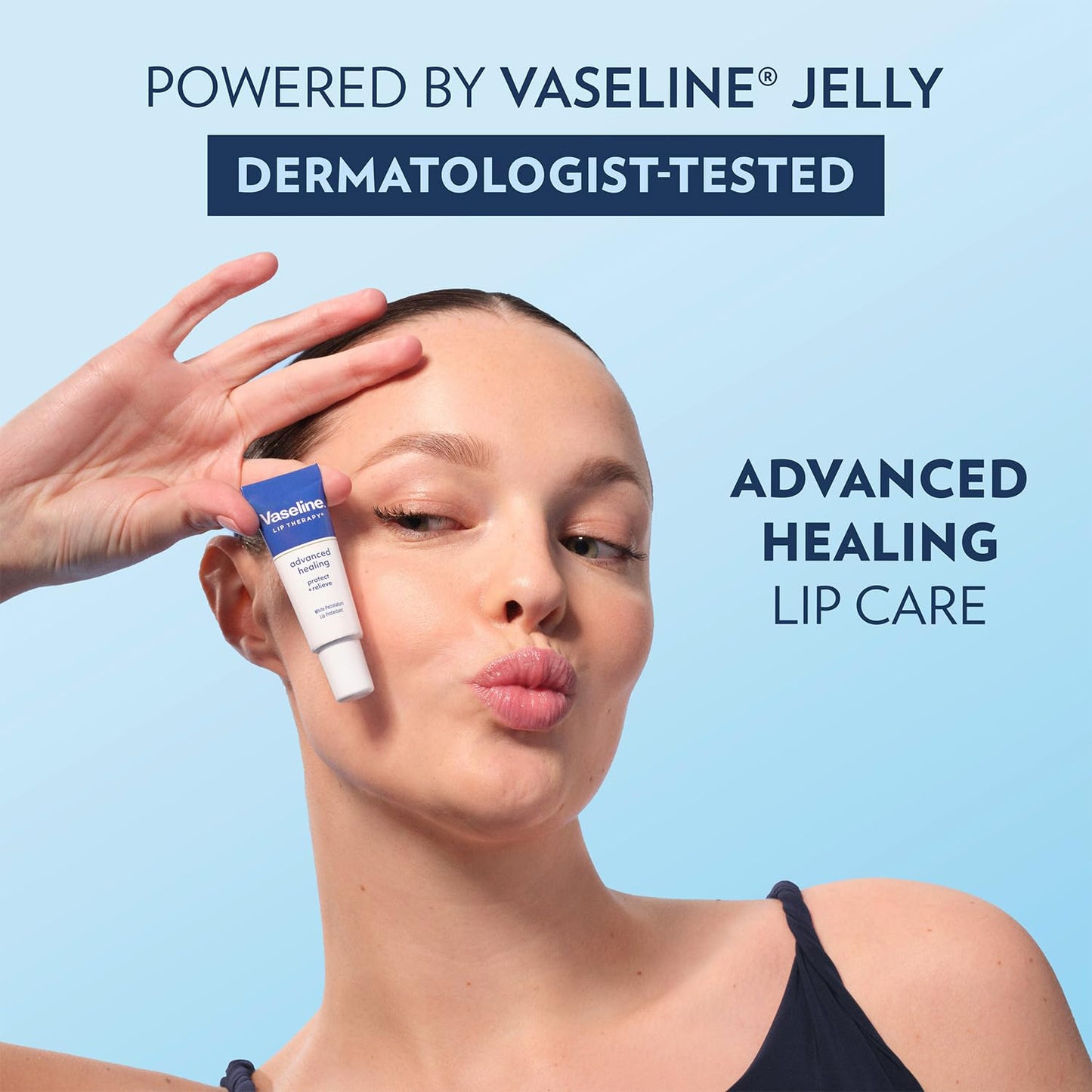 Vaseline Lip Therapy Advanced Healing Lip Balm - 12-Pack | Moisturizing White Petroleum, 0.25 Oz Each