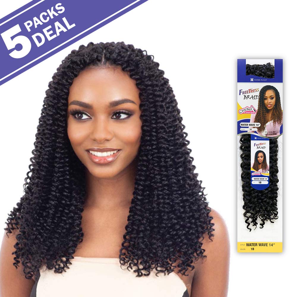 MULTI PACK DEALS! FreeTress Crochet Braids Water wave 14" (5-PACK, 2)