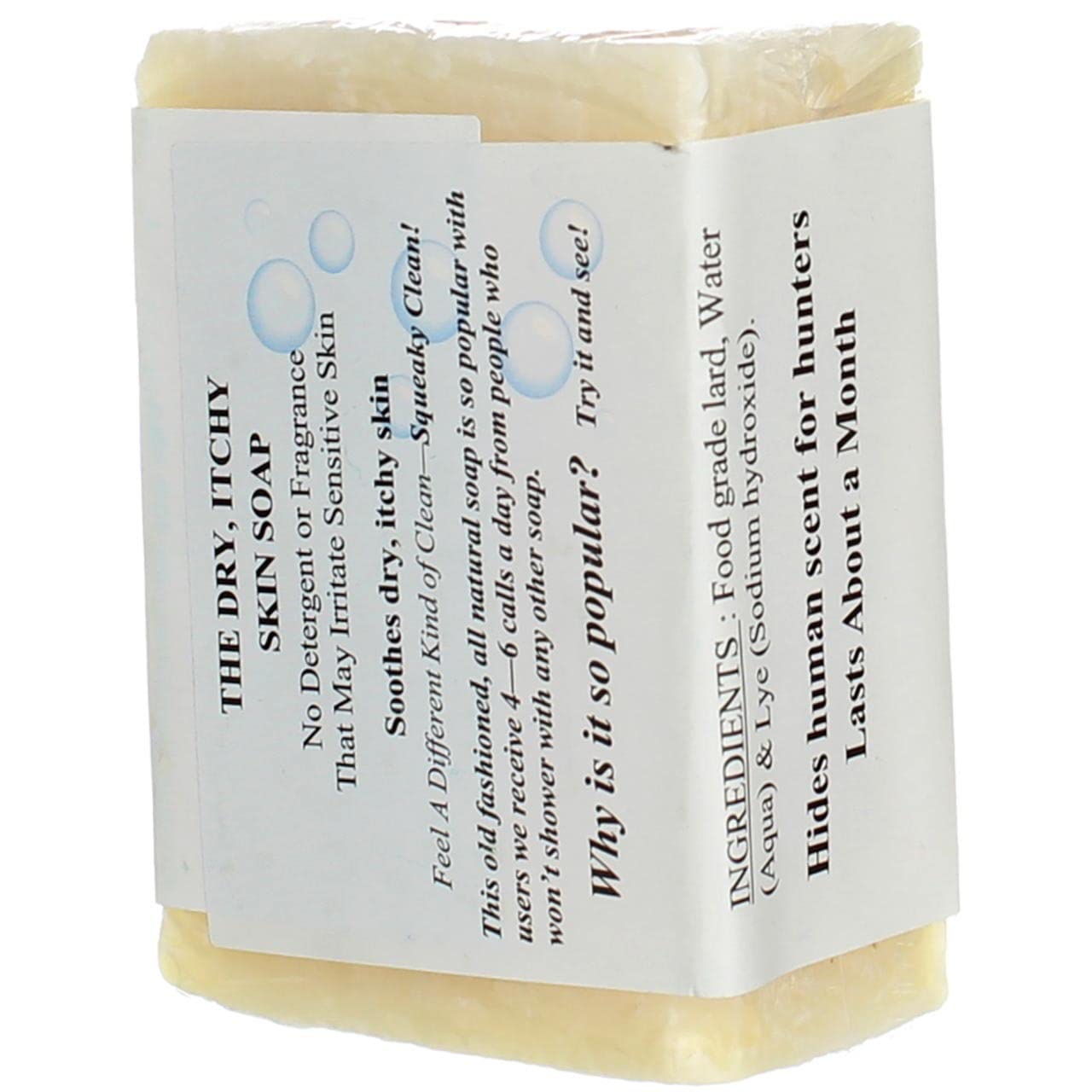 Grandma's Pure Lye Soap Bar - 6.0 oz Unscented Face & Body Wash Cleans with No Detergens, Dyes & Fragrances - 60018, pack-of-6
