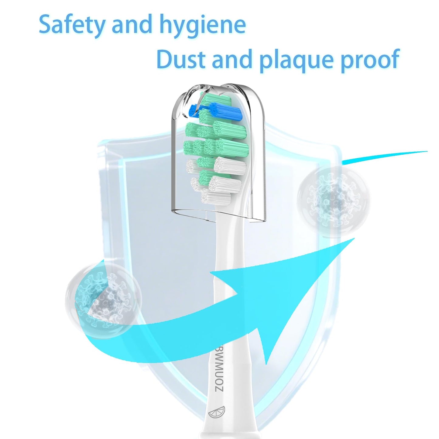 Replacement Toothbrush Heads Compatible with Philips Sonicare Snap-on Electric Brush Heads C2 C1, 6 Pack