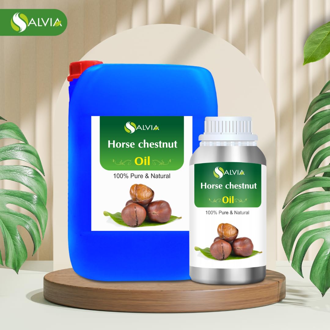 Salvia Horse Chestnut Oil Cosmetic Grade (250 ml / 8.45 fl oz) - Natural Botanical Oil for Skin Massage & DIY Formulations
