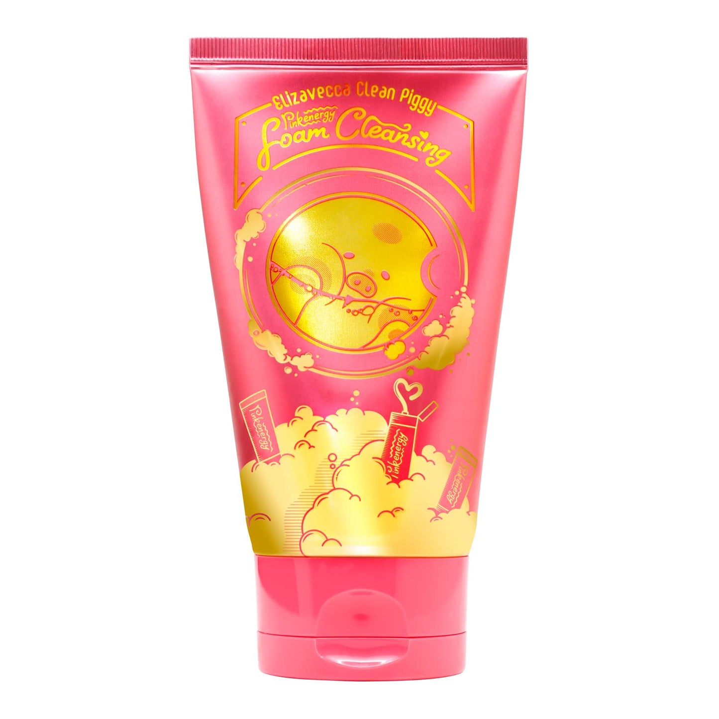 Elizavecca Clean Piggy Pink Energy Foam Cleansing 120ml/4.06 - Wash Off Face Wash/Wash off/Facial Cleanser for Oily Skin/Daily Face Wash review/Removes Make-Up