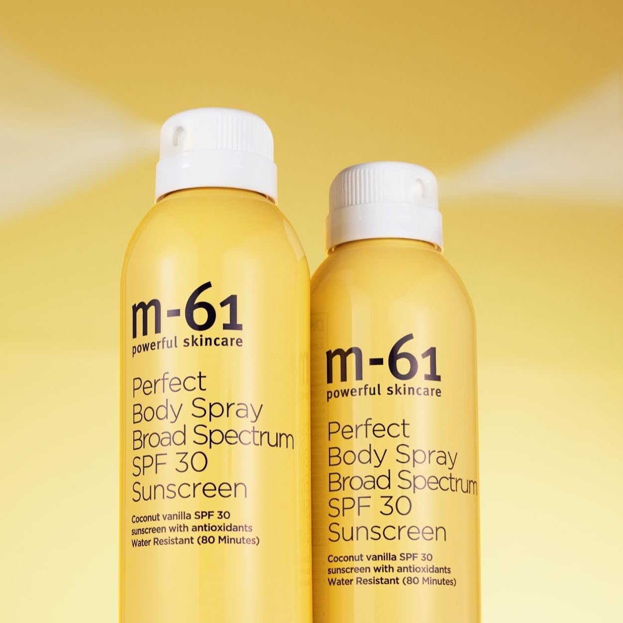 m-61 Sunscreen Spray SPF 30 - Lightweight Clear Mist, No White Cast | Continuous Non-Aerosol Spray | Water Resistant (80 Minutes) | Formulated With Vitamin E & Aloe | Made in USA - 6 Fl Oz