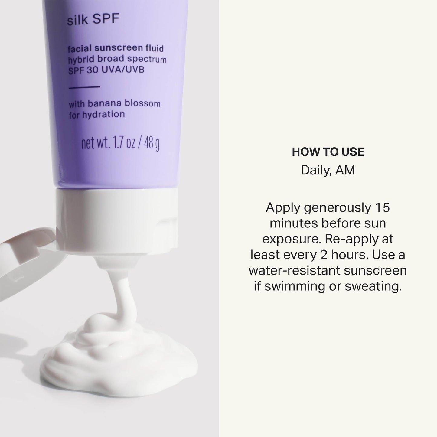 Cocokind Silk SPF Sunscreen, Lightweight Sunscreen for UVA and UVB Protection, Broad Spectrum SPF 30, Sensitive Skin Friendly with Zinc Oxide, Non-Greasy, 1.7 oz