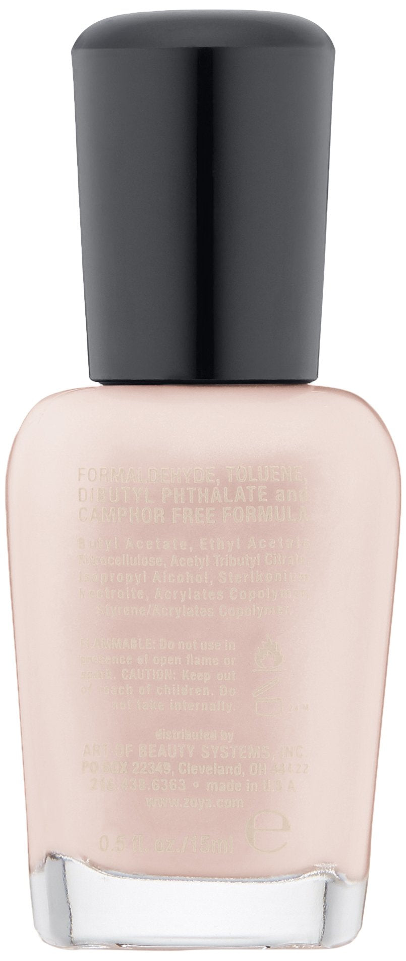 ZOYA Madison Nail Polish, Softest Pale Pink Sheer Milky Cream Polish, Cool-Tone French Manicure Base, Big10Free Vegan, 0.5 fl oz