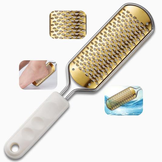 White Foot File Callus Remover, Foot File for Feet – Professional Pedicure Tool for Dead Skin Removal & Cracked Heels – Ultimate Stainless Steel Foot Scrubber for Soft, Healthy Feet