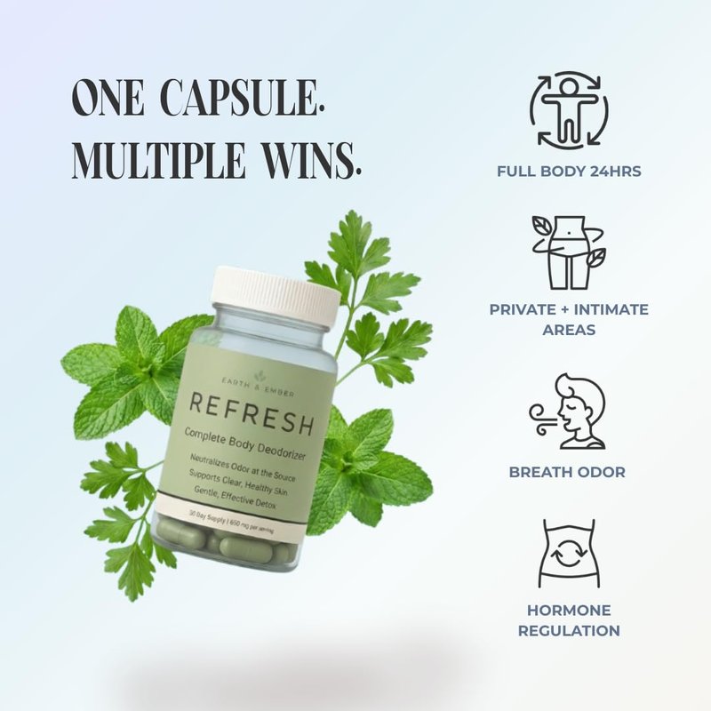 Internal Deodorant Supplement for Odor Control | Skin Health & Confidence Boost
