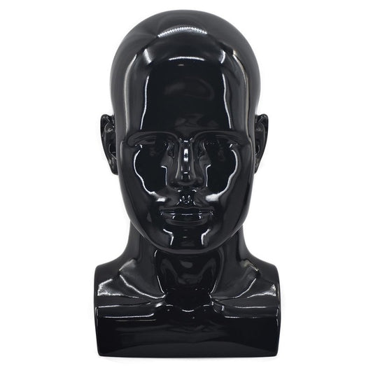 Tcwuzick Male Mannequin Head Professional Manikin Head for Display Wigs Hats Headphone Mask Sunglasses Jewelry and Scravat Display Stand (L90-lianghei)