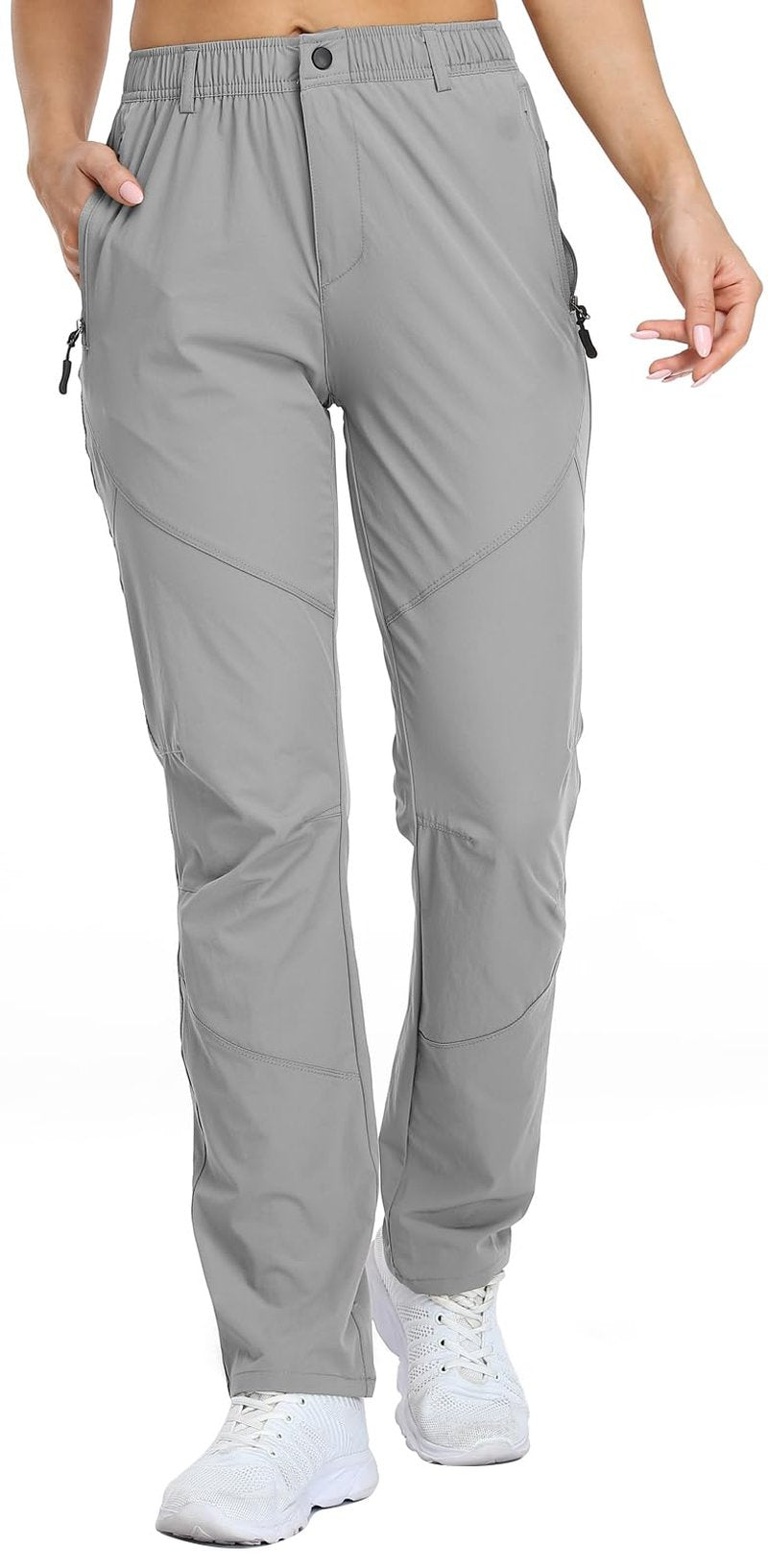 SPOSULEI Travel Pants Womens Golf Quick Dry Lightweight Wrinkle Free Stretch Spandex Nylon Pants with Zipper Pockets Darkblue