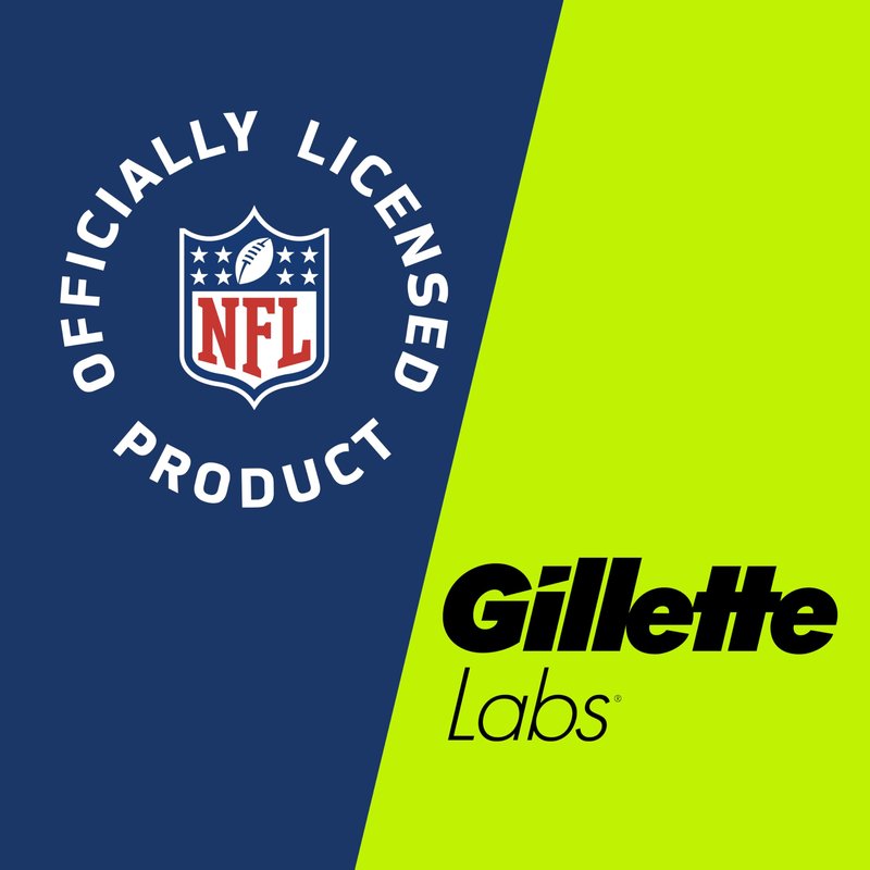 Gillette Labs Special NFL Cowboys Edition Shaving Razor for Men - 1 Handle, 4 Razor Blade Refills & Magnetic Stand, GilletteLabs with Exfoliating Bar