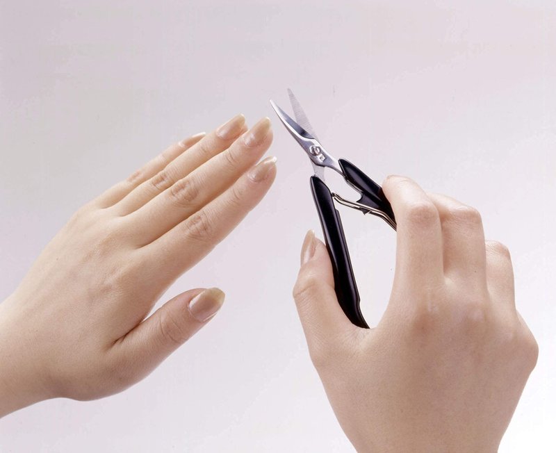 Seki Edge Acrylic Nail Scissors (SS-201) - Curved Manicure Scissors for Clipping, Cutting, & Trimming Acrylic Fingernails & Toenails - Stainless Steel Nail Cutter is Made in Japan