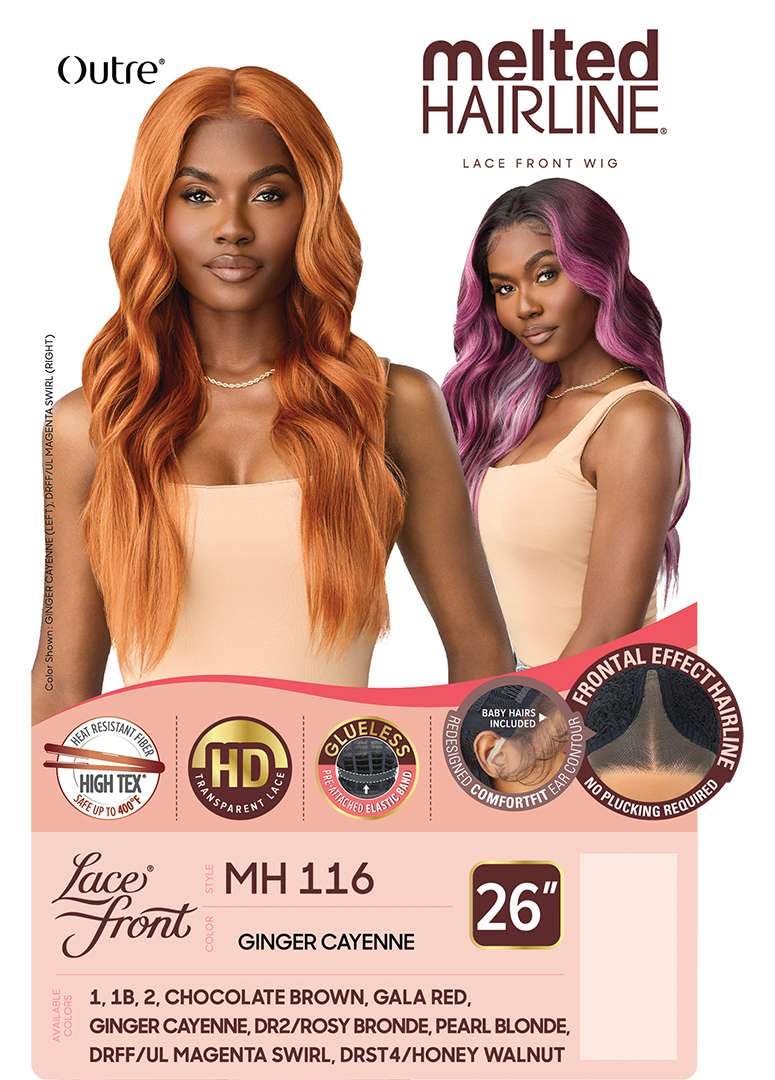 Outre Lace Front Wig - Melted Hairline - MH 116 (DARK BROWN 2)