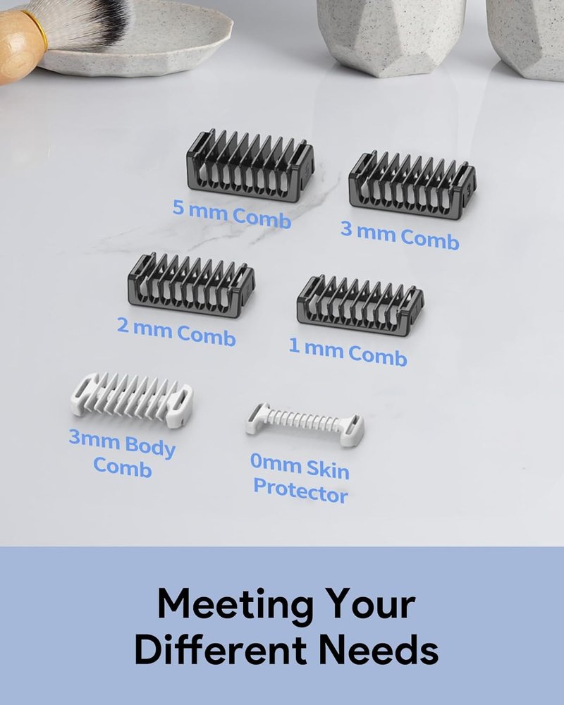 Guide Guards Set - 1/2/3/5mm Comb Attachments for Skin & Body | Hard Case Included, Compatible with Obalde QP Series