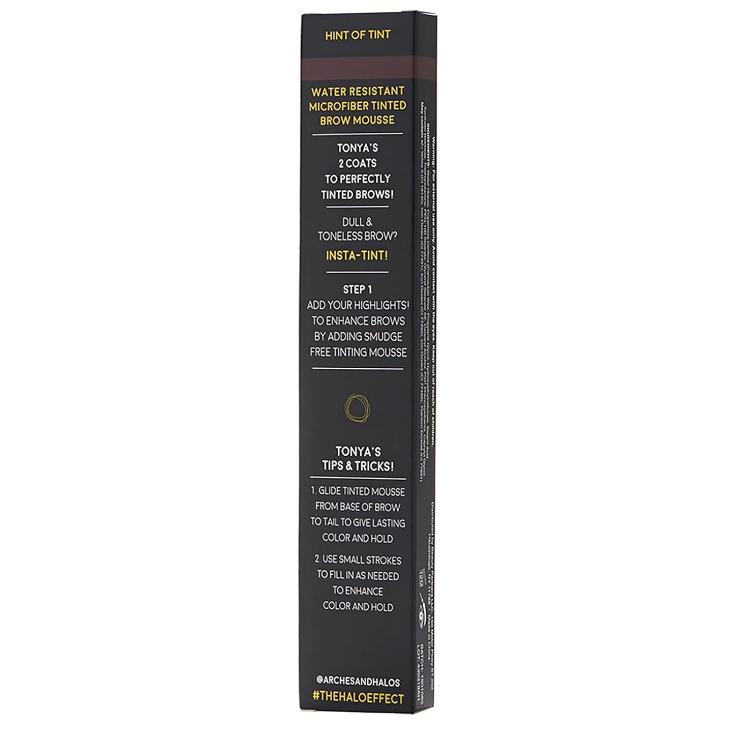 Arches and Halos Microfiber Tinted Brow Mousse - Richly Pigmented Eyebrow Shaper - Water Resistant Filler Pen - Vegan - Auburn - 0.11 oz