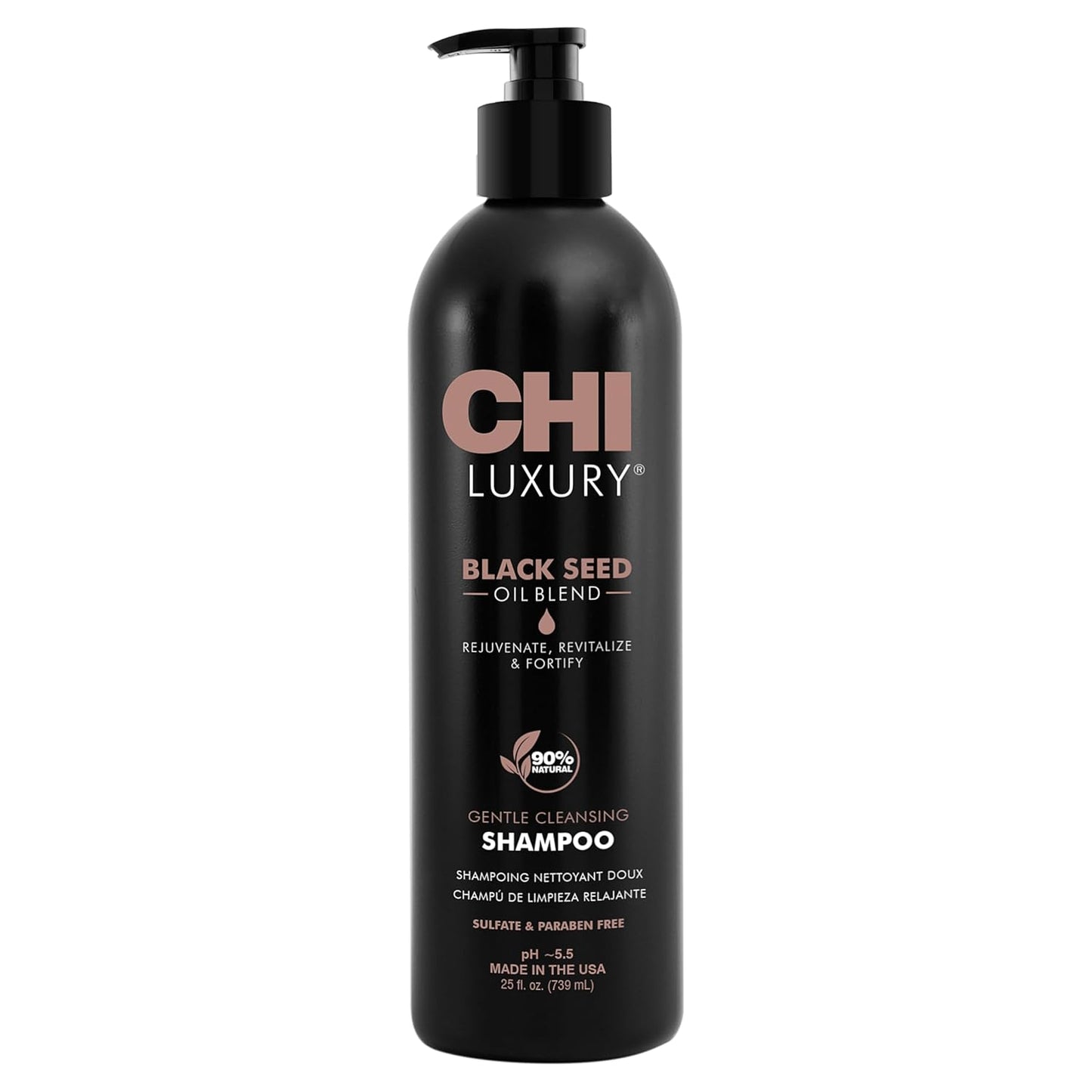 CHI Luxury Black Seed Oil Shampoo - Gentle Cleansing for Volume & Strength | 25 Oz