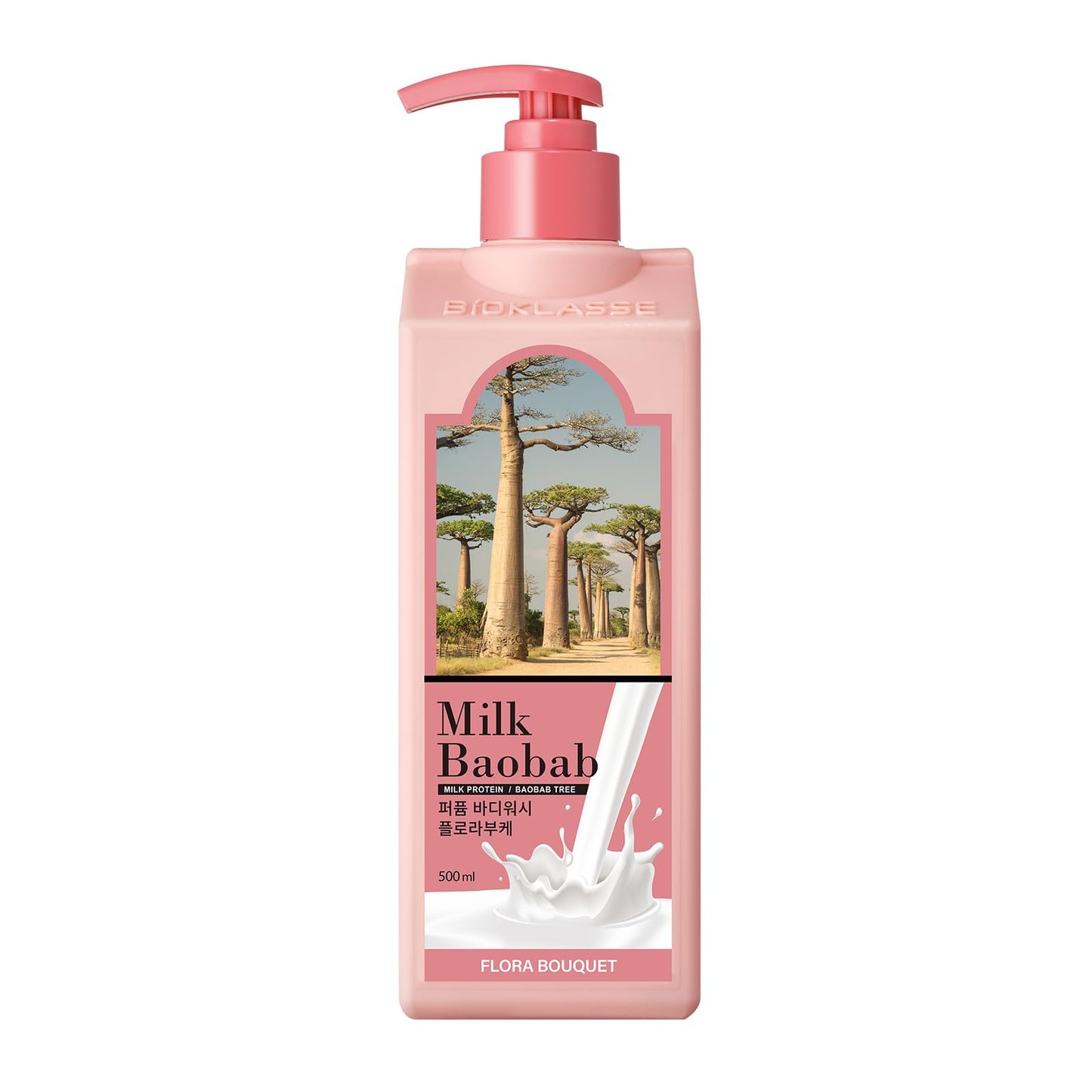 Milk Baobab Hydrating Body Wash for Dehydrated Skin, Long-Lasting Flora Bouquet Fragrance, Korean Body Care, Moisturizing & Nourishing, Paraben-Free, Gentle Cleanser, 16.9 fl oz