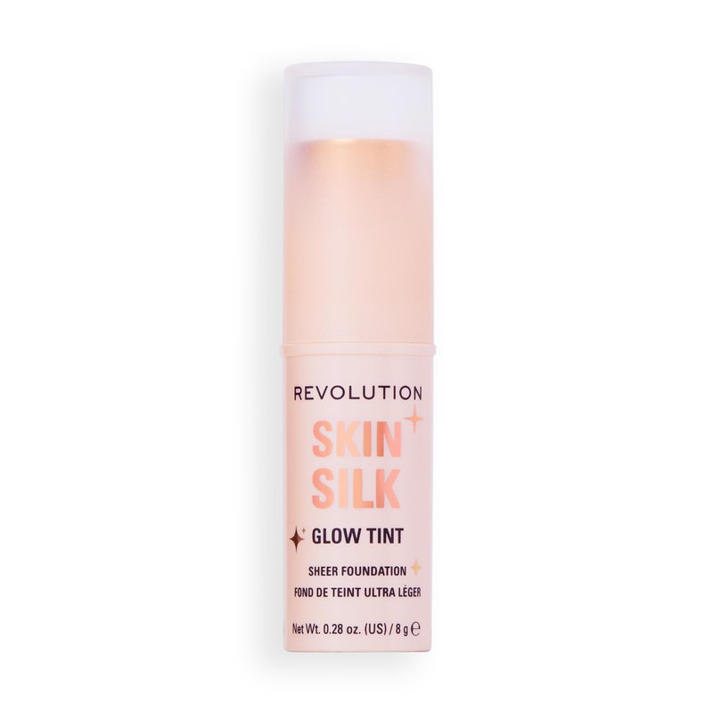Revolution, Skin Silk Glow Tint Sheer Foundation Stick, Sheer-Light Coverage & Buildable for Even Complexion, Vegan & Cruelty-Free, Medium Neutral, 0.28 oz