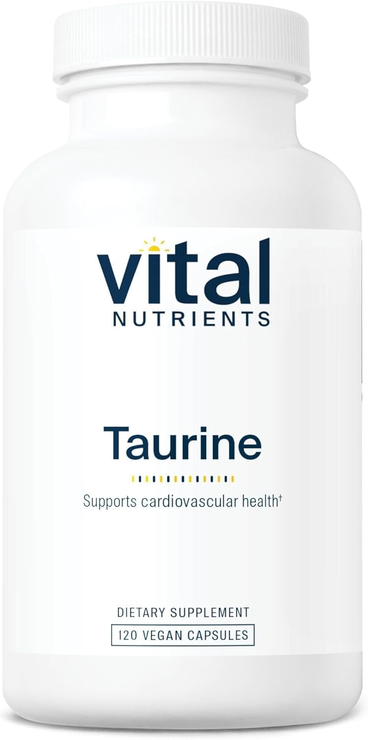 Taurine 1000mg - Vegan Amino Acid Detox Supplement for Heart, Nerve & Liver Health | 120 Capsules, Non-GMO, Gluten-Free