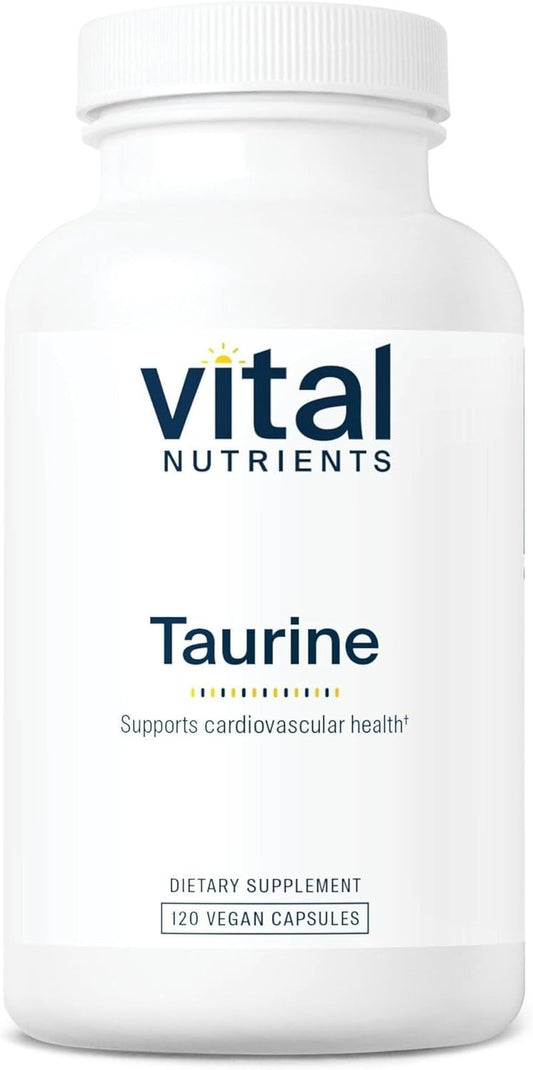 Taurine 1000mg - Vegan Amino Acid Detox Supplement for Heart, Nerve & Liver Health | 120 Capsules, Non-GMO, Gluten-Free