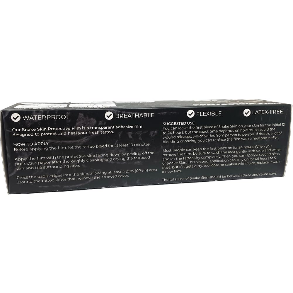 8 Inch x 8 Yards Matte Second Skin Tattoo Cover Up Roll - Waterproof Aftercare Bandages, Skin Barrier Film for Tattoo Care, Wound Healing & Shower Protection