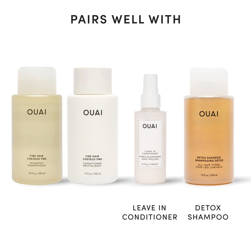 OUAI Fine Shampoo and Conditioner Set - Sulfate Free Shampoo and Conditioner for Women & Men - Made with Keratin, Marshmallow Root, Shea Butter & Avocado Oil - Free of Parabens & Phthalates (10 Fl Oz)