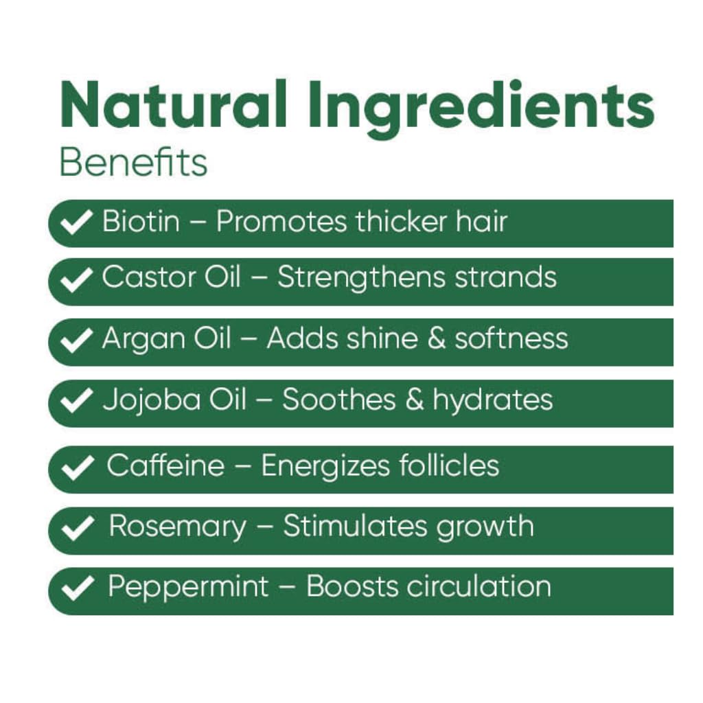 Seddy Hair Growth Oil with Biotin, Caffeine, Saw Palmetto, Rosemary, Castor & Jojoba – Scalp Treatment for Thinning Hair, Breakage & Dryness – Strengthening & Nourishing Hair Oil – 3.4 fl oz