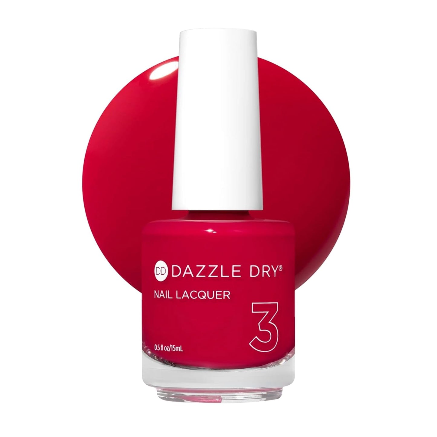 Dazzle Dry Nail Lacquer - The Duchess Bright Strawberry Pink | Full Coverage Cream (0.5 fl oz)