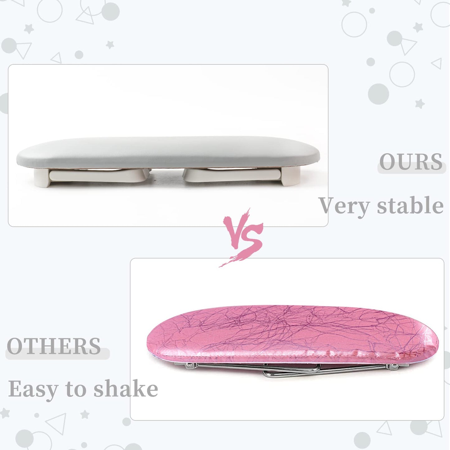 Nail Arm Rest Cushion, Professional Adjustable Nail Hand Rest Stand Arm Rest for Acrylic Nails Cushion Hand Holder, Hand Pillow Stand with PU Leather Soft High-Density Sponge, Manicure Nail Tool