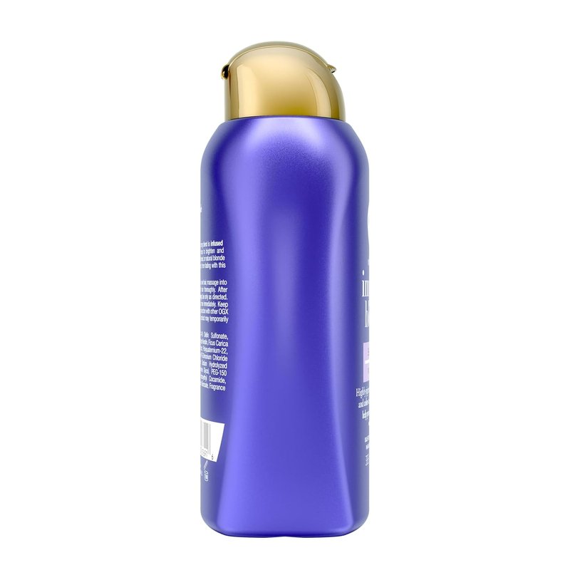 OGX Color Care Purple Shampoo - Highly Pigmented Toning for Blonde & Silver Hair | 13 fl. oz