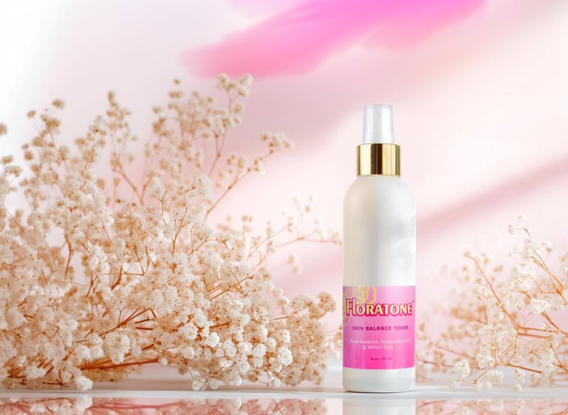 Floratone Skin Balance Facial Toner - with Rose Essence, Hyaluronic Acid & Willow Bark - Facial Mist for Sensitive Skin
