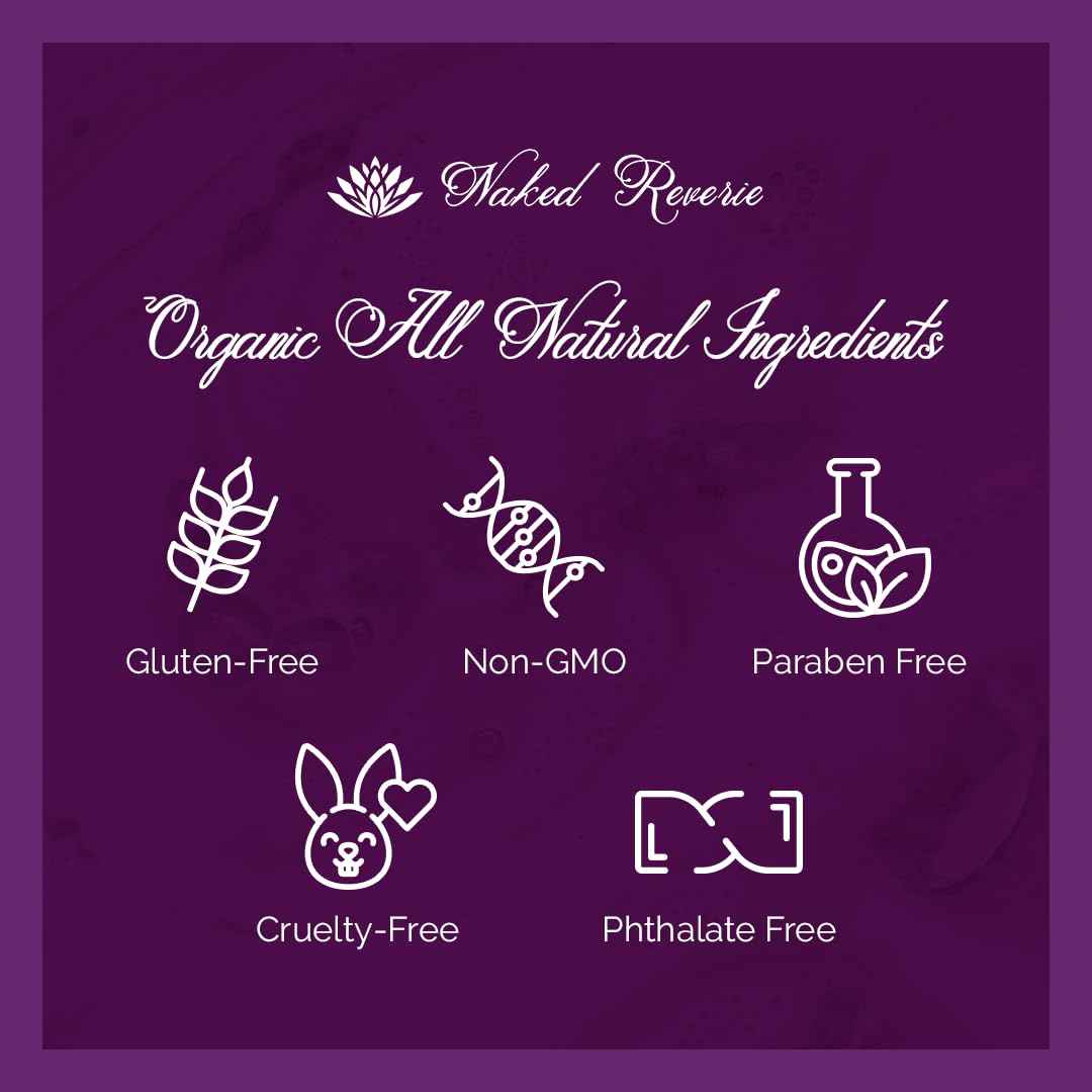 Bath Bomb Gift Set for Women: USA Made All-Natural, Organic Essential Oils, Epsom Salt, and Shea Butter: 4 Extra Large (8 oz) Bath Bombs for Longer Fizz: Safe for Sensitive Skin by Naked Reverie