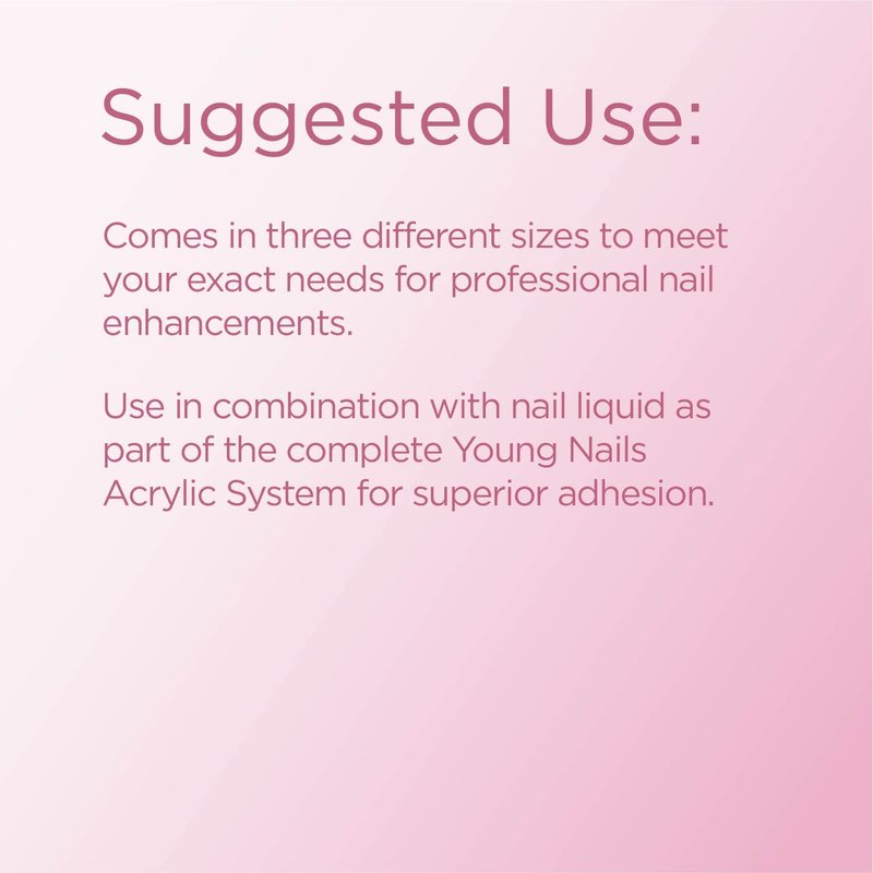 Young Nails Acrylic Cover Powder - Self-Leveling Acrylic Nail Powder, Clear Nude Pink White Acrylic Powder for Nail Extenstion, Professional Grade, Superior Adhesion, Color - Rosebud, 85g