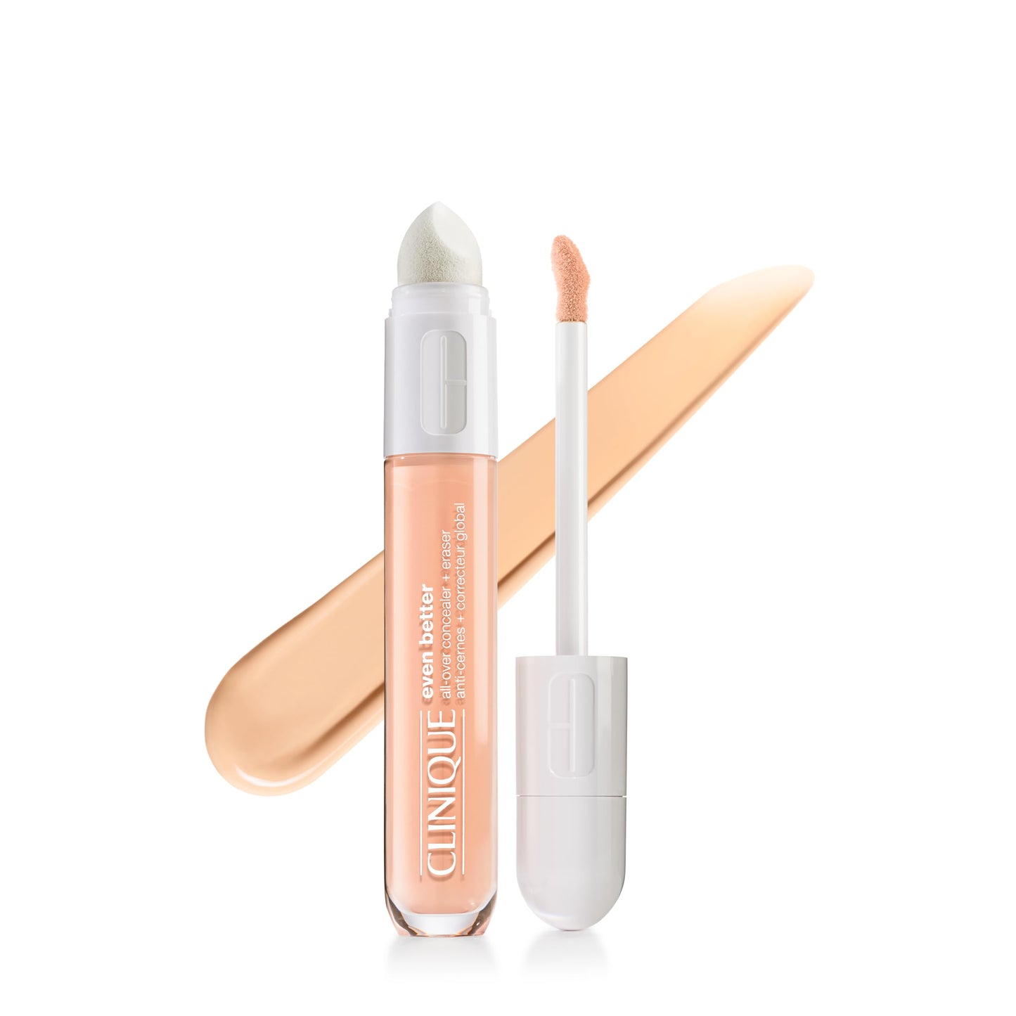 Clinique Even Better All-Over Full Coverage Concealer + Eraser Makeup For Dark Undereye Circles | With Hyaluronic Acid + Caffeine | Hydrating, Brightening + Depuffing, Fair, 0.2 Fl Oz
