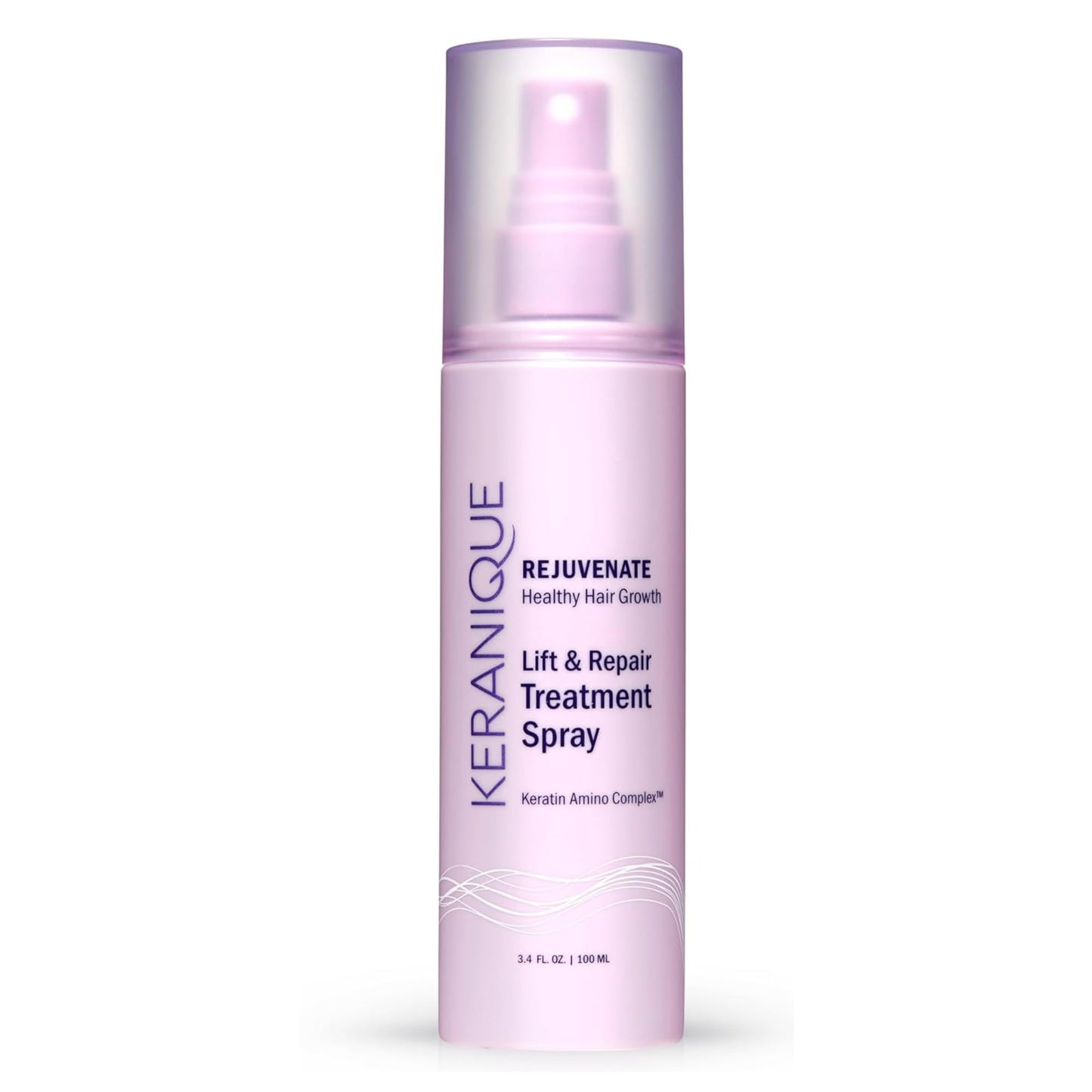 Keranique Lift & Repair Treatment Spray with Keratin Amino Complex™, Keratin Hair Treatment for Instant Volume & Body, Split End Repair, Heat Protectant, Sulfate, Dye & Paraben Free, 2X3.4 Fl Oz